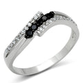 Ring i Rhodium & Ruthenium med Svart Zirkonia