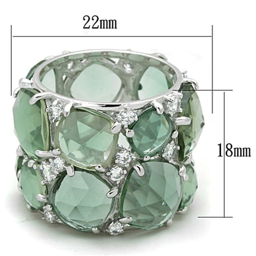 Ring i 925 Sterling Silver med Smaragdgrön Kristall