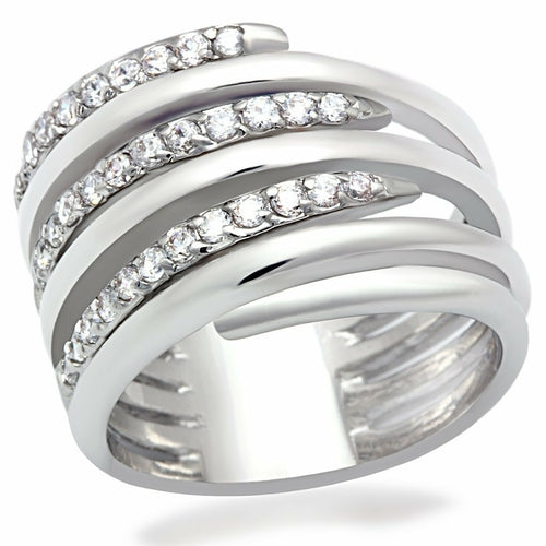 Rhodiumring med Klar Zirkonia