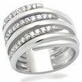 Rhodiumring med Klar Zirkonia